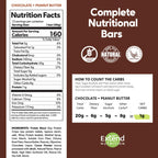 Extend Sugar Free Protein Bars, Perfect Diabetic Snacks, High Protein and Fiber, Hunger Control & Steady Energy, Low Carb, Keto Friendly (12 Count, Chocolate Peanut Butter)