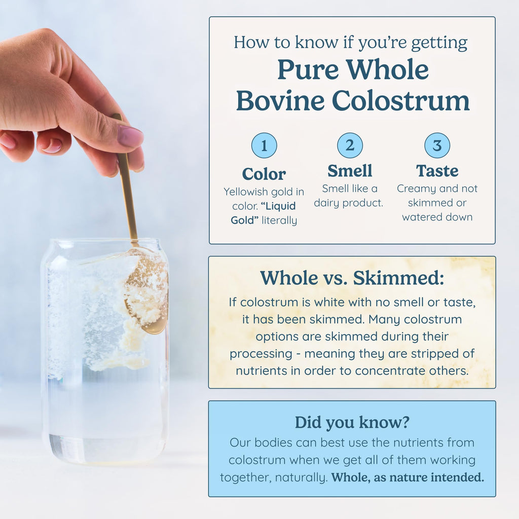 WONDERCOW Colostrum Supplement Powder for Gut Health, Immune Support & Wellness | Natural IgG Pure Whole Bovine Colostrum Superfood, Vanilla, 60 Servings