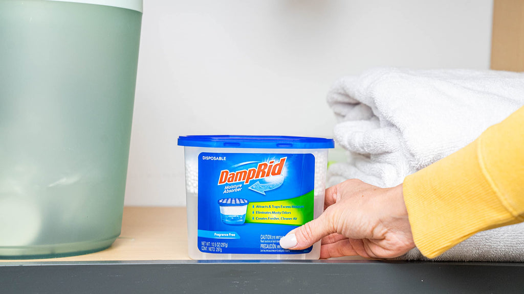 DampRid Fresh Scent Disposable Moisture Absorber, 10.5 oz., 3 Pack - Attracts & Traps Excess Moisture, Eliminates Musty Odors, Creates Fresher, Cleaner Air, White