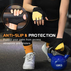Sunnex Gym Gloves - Fingerless, Breathable Fitness Gloves for Weightlifting, Sports Training