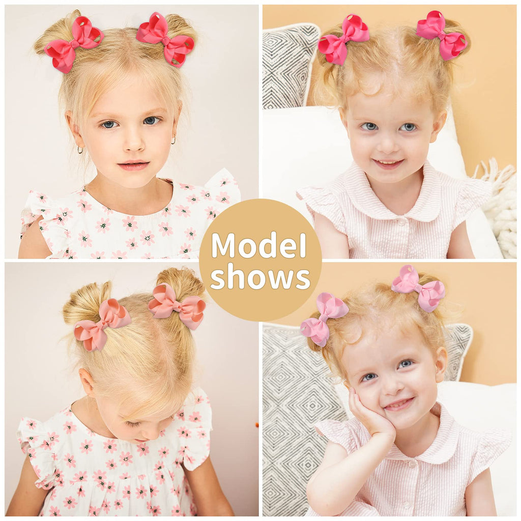 YHXX YLEN 80PCS 3Inch Hair Bows for Girls Grosgrain Ribbon Toddler Hair Bow