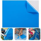Syhood Extra Large Pool Liner Repair Patch 5.6 ft x 8.2 ft Blue Self Adhesive Vinyl Pool Patch Repair Kit for Christmas Bounce House Above Ground Pools Inflatable Floats Toys Snow Tube