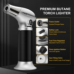 TBTeek Kitchen Butane Torch with Safety Lock for Baking, Crafts & Steak