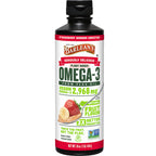 Barlean's Vegan Omega 3 6 9 Flaxseed Oil Liquid Supplement, Strawberry Banana Smoothie, Flax Seeds Oil with 2,968 mg ALA Fatty Acid, Non-GMO and Gluten Free, 16 oz