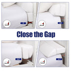 HOMBYS Wedge Pillow Headboard for Bed Gap,Foldable Bed Wedge Gap Filler Queen Size,Matterss Gap Filler,Multi Functional Bed Crack Pillow, Fill The Gap (0-7") Between Your Headboard and Mattress,White