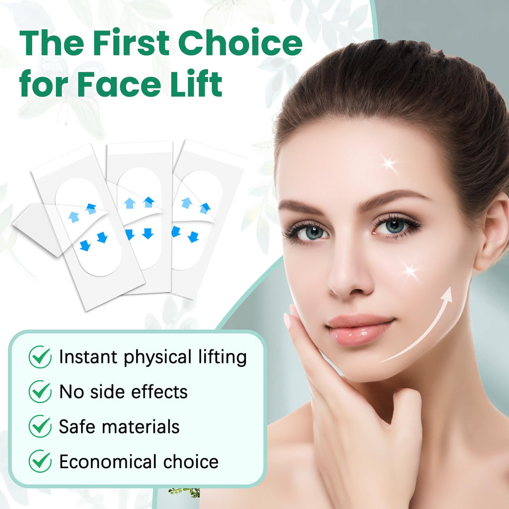 Face Neck Tape Lifting Invisible,Face Lift Tape, Instant Facelift Tape,Makeup V-Edge Face Patches,Necks Less Strip for Women Turkey Neck,Jowl,Eye,Loose Skin,Wrinkle,Double Chin (1 Count (Pack of 172))