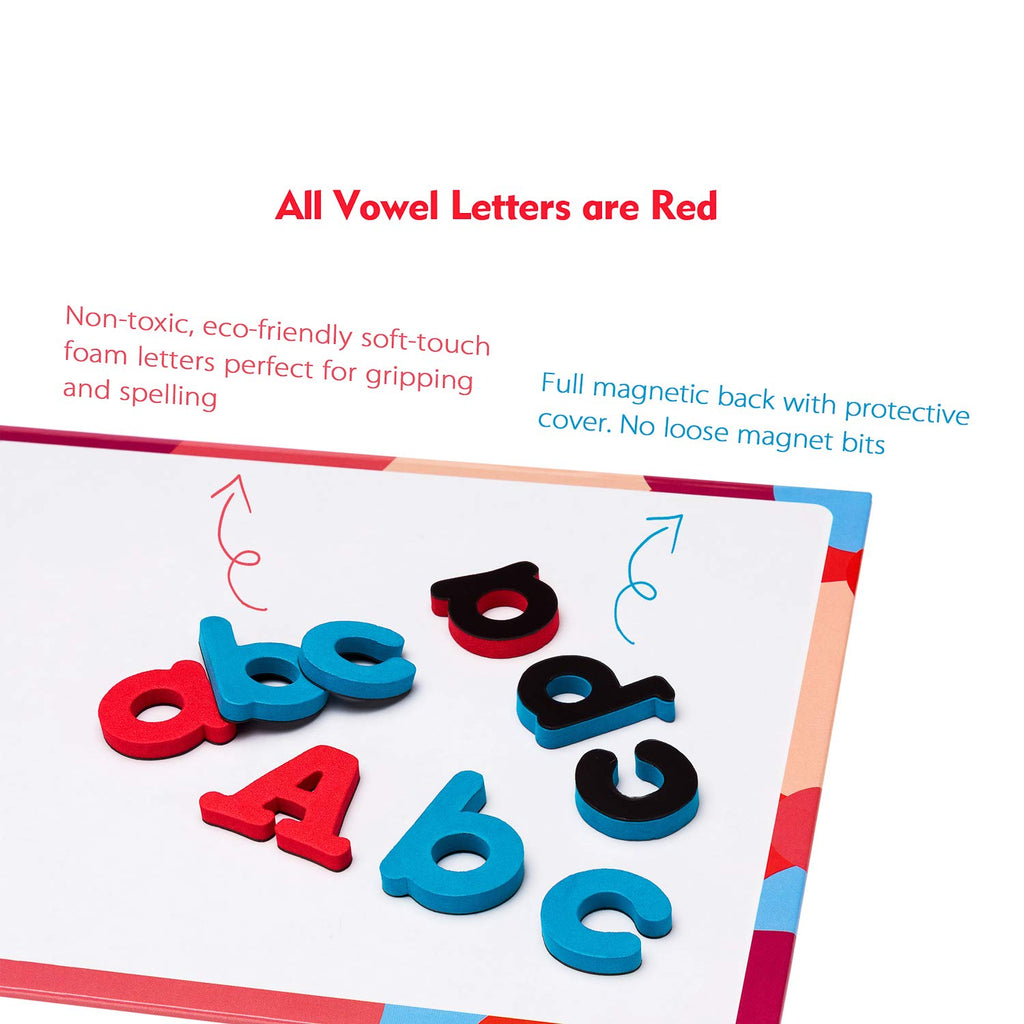 JoyNote Classroom Magnetic Letters Kit 234 Pcs with Double-Side Magnet Board - Foam Alphabet Letters for Kids Spelling and Learning
