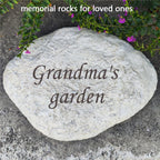 CUDMORERBE Personalized Garden Stones in Memory of Loved Ones, Engraved with Any Message Memorial Stone Gravestones Tombstone Rocks, Sympathy Memorial Gifts for Loss of Father Dad Mom Grandma