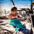 Newborn Photography Props Baby Crochet Mermaid Outfit Tail Headband Bra