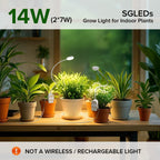 SGLEDs Clip-On Grow Lights for Indoor Plants, 2-in-1 Dual Head Timer