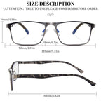 Lcbestbro 3 Pack Business Blue light Blocking Reading Glasses for Men, 0.5 Metal Readers