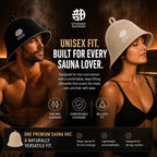 OTONANOSAUNABU Navy Sauna Hat – Japanese Design, 100% Wool Felt,Double-Layer Reversible Sauna Cap for Men & Women,Heat Protection Finnish Banya Hat