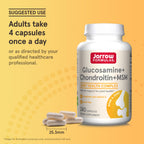 Jarrow Formulas Glucosamine, Chondroitin, and MSM Capsules; Joint Support Supplement with Vitamin C and Manganese, Bone & Joint Health, 240 Capsules, 60 Day Supply