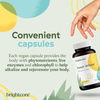 Brightcore Nutrition Sweet Wheat, Ready-to-Drink Athletic Greens, Super Greens with Digestive Enzymes for Digestive Health and Immune Boost, 180 Wheatgrass Juice Powder Capsules