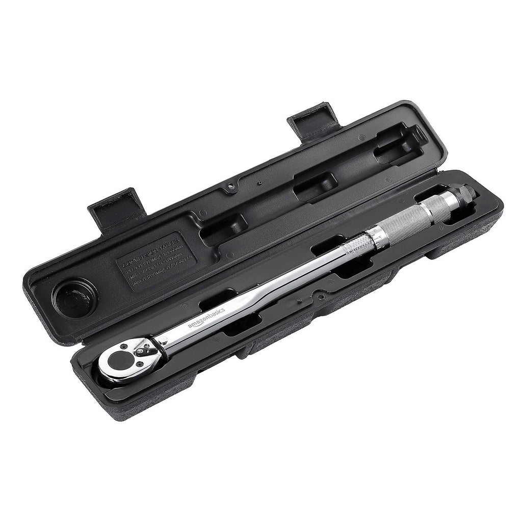 Amazon Basics 3/8-inch Drive Click Torque Wrench Ratchet, 15-80 ft.-lb, 20.4-108.5 Nm