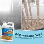 Black Diamond Stoneworks Natural Stone Cleaner - Limestone, Slate & Travertine Cleaner - Natural Stone Shower Cleaner for Marble - Concentrated PH Neutral Stone Floor Cleaner - 1-Gallon.