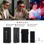 ANYLUV Blue Light Blocking Glasses Men Computer Gaming Glasses Lightweight Al-Mg Metal Anti Eyestrain Eye Protection