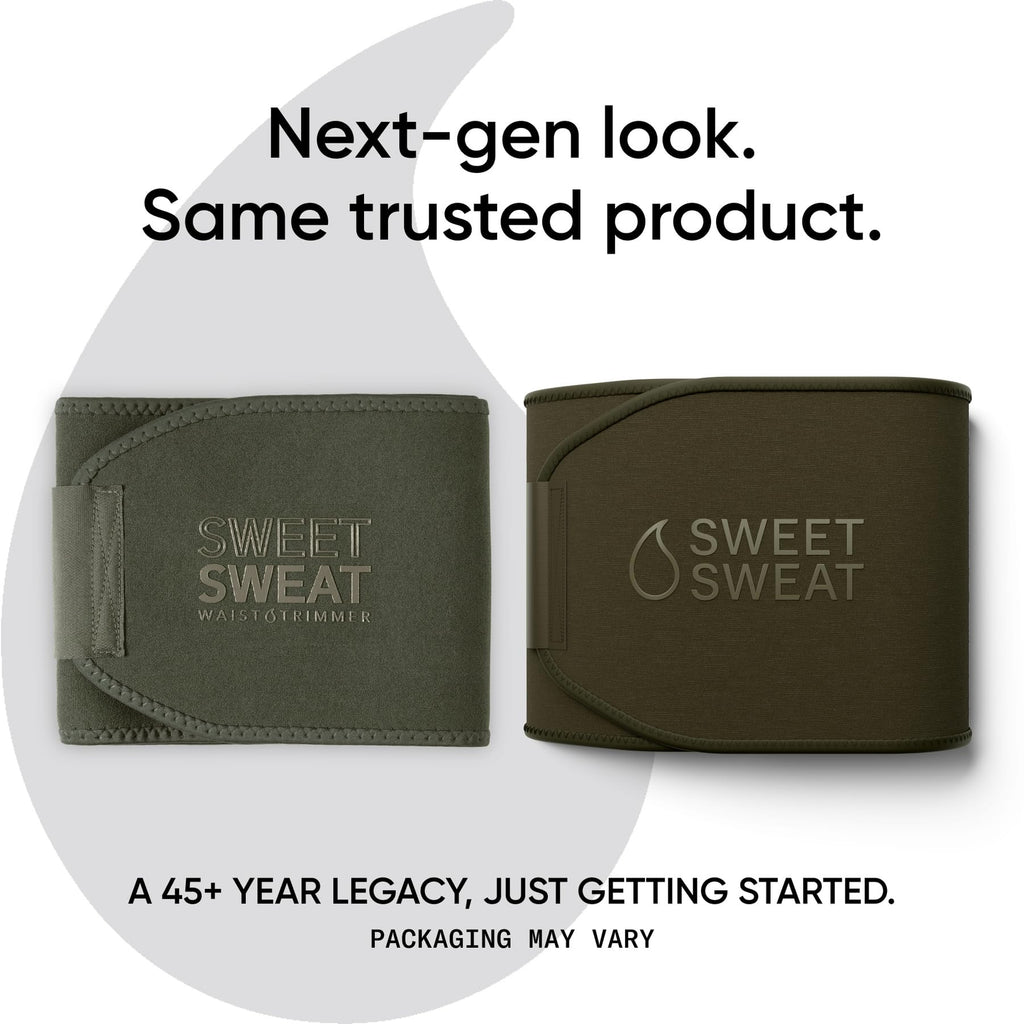 Sports Research Sweet Sweat Waist Trimmer (Core Series) - Premium Sweat Enhancing Fitness Band for Women & Men - Adjustable Fit �� Latex-Free Neoprene - Matte Green, Medium