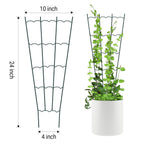 HiGift 4 Pack 24'' Plant Trellis for Climbing Plants Indoor, Outdoor Metal Garden Trellis for Climbing Plants, Metal Plant Stakes Plant Trellis for Houseplant Vine Ivy Flowers