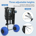 Aomedeelf Beach Cart with Balloon Wheels for Sand, Maximum Capacity 220 lbs