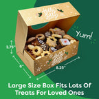 Joyousa Christmas Cookie Boxes for Gift Giving - 12 Pack Kraft Bakery Boxes