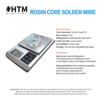 HengTianMei 63/37 Rosin Core Tin Lead Solder Wire For Electrical Soldering(0.3mm/50g)