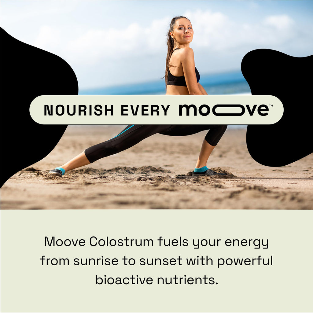 MOOVE Bovine Colostrum Powder Vanilla Bean, 2-Pack, Grass-Fed, 4.23 Ounce