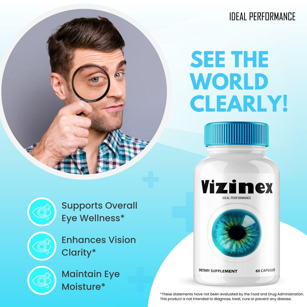 Vizinex Eye Health Supplements Capsules, Official Vizinex Eye Vitamin Pills - Extra Strength All Natural Vizi Nex for Visual Wellness & Crystal Clear Vision, Premium Blend Reviews (5 Pack)