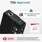 Puroma TSA Locks for Luggage, 4 Pack Cable Lightweight Luggage Locks TSA Approved 4-Digit Combination Padlock for Suitcases, Bags, Toolboxes, Backpacks & Gym Lockers (Black)