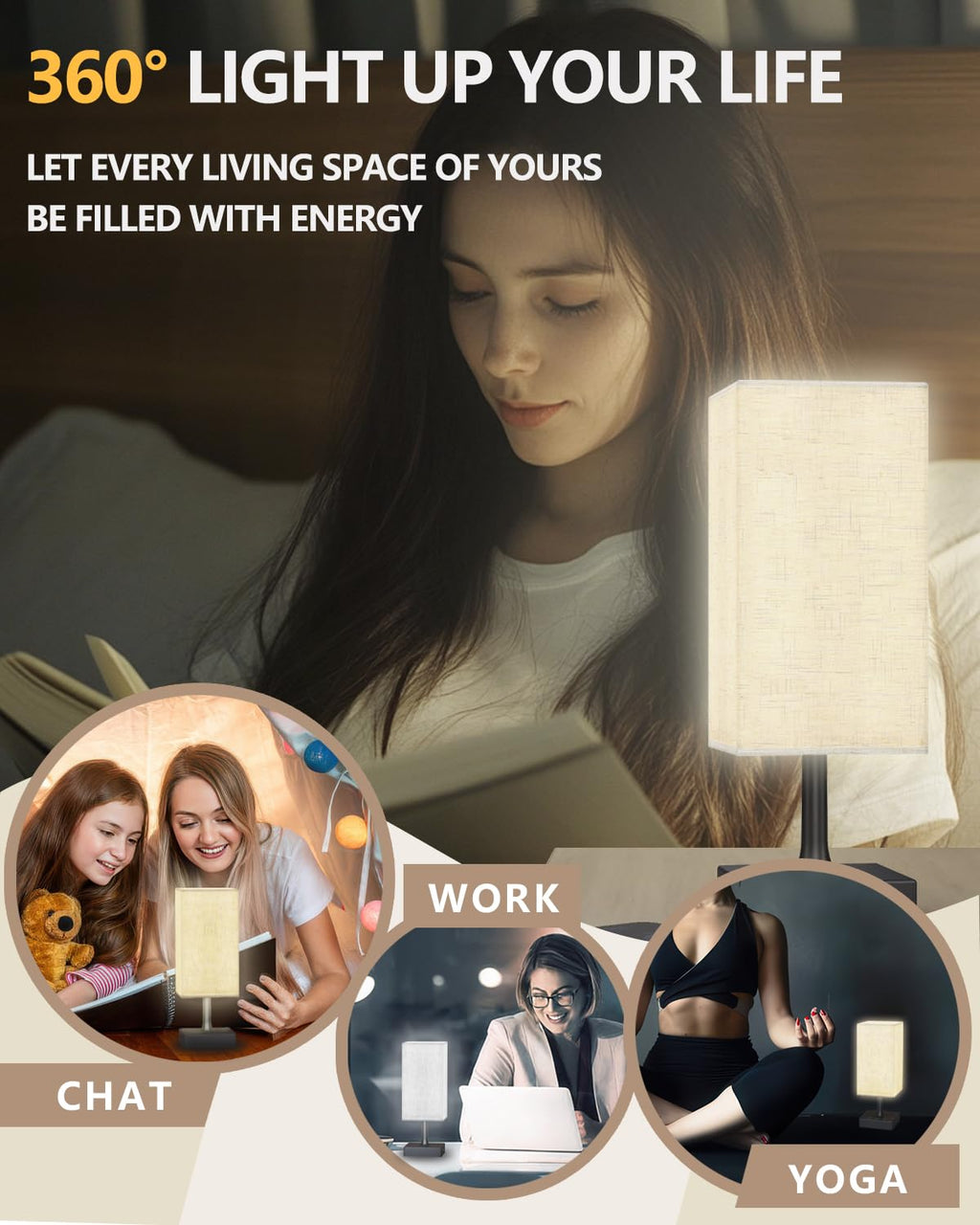 FARRIDE Light Therapy Lamp 10000 Lux Sun Lamp with 3 Color Temperatures, Adjustable Brightness, 4 Timer & Memory Function, Full Spectrum Light, Sunlight Lamp with Remote Control for Home, Happy Life