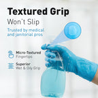 Raxwell Nitrile Dishwashing Gloves - Waterproof Gloves - Heavy Duty Dishwashing Protection - Extended Cuff Long Rubber Hand Cover - Small, Blue, 50 Count