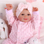 BABESIDE Reborn Baby Dolls Silicone Full Body Sunny - 17 Inch Cute Soft Realistic Baby Doll Poseable Smiling Real Life Baby Dolls with Complete Accessories for 3+ Years Old Gifts, Pretend Play