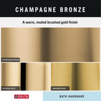 Delta Traditional (1-Pack) 18" Shower Grab Bar Seniors ADA Compliant Champagne Bronze 450 lb Capacity Bathroom Safety Handle for Shower, Bathtub | Wall Mounted Balance Assist, Grip Bar 41618-CZ