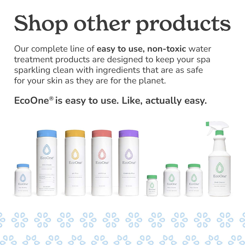 EcoOne | Hot Tub Chemical Maintenance & Supply Kit | Spa Shock & Conditioner Kit | Contains Oneshock Chlorine Granular & SPA Monthly Conditioner | 6 Month Supply