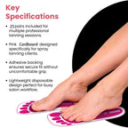Pink 25Pairs(50Feets) Disposable Spray Tanning Feet Pads for Hygienic Foot Protectors,Comfortable & Hygienic Spray Tan Pads Feet-Specifically for the Spray Tanning Industry or Salon