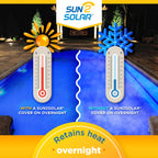 Sun2Solar Blue 12 ft x 20 ft Oval Pool Solar Cover | 8 Mil | Heat Retaining Blanket for Inground and Above Ground Swimming Pools | Harness The Sun's Energy to Heat Pool | Bubble Heating Blankets