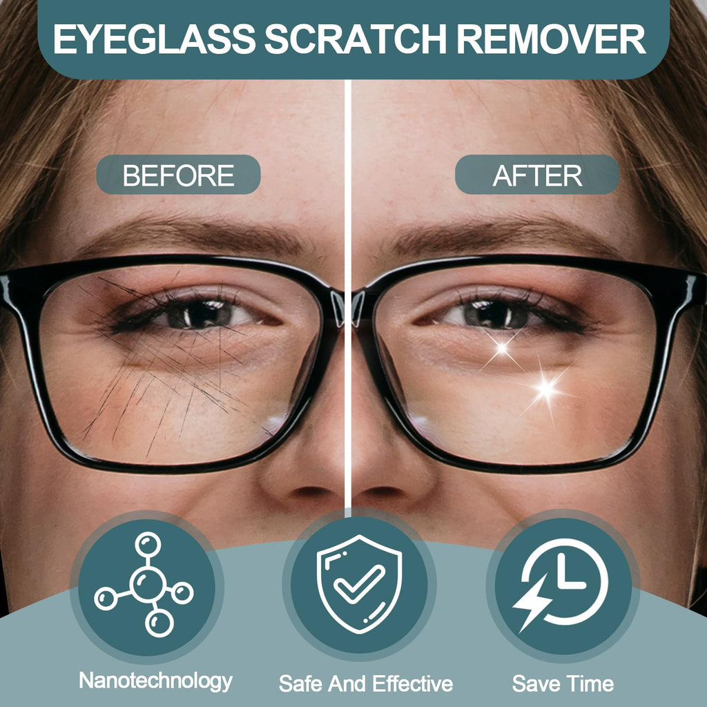 Gartiage Eyeglass Scratch Remover for Lenses, Eyeglass Cleaner Spray, Glasses Lens Scratch Remover for Eyeglasses, Sunglasses Cleaning Kit (2)
