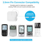 DOMAS 24 Pack 2x2&2x4 TENS Pads with Pad Holder, for TENS 7000, 30 Uses, Latex-Free, TENS Unit Electrode Replacement Pads Compatible with AUVON Etekcity & Other 2 mm Pin TENS Units