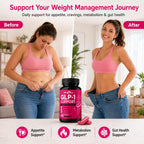 Wellcatcher GLP-1 Support Supplement for Women Men, Weight Management Capsules with Berberine, L-Glutamine, 5-HTP & Saffron, Appetite Cravings Metabolism Gut Health Support, 60 Capsules