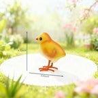Metal Chicken Statue Garden Decor Life-size Baby Rooster Yard Gift Set of 3
