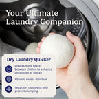 Handy Laundry Wool Dryer Balls - Natural Fabric Softener, Reusable, Reduces Clothing Wrinkles and Saves Drying Time, Better Alternative to Plastic Balls and Liquid Softener (Pack of 4)