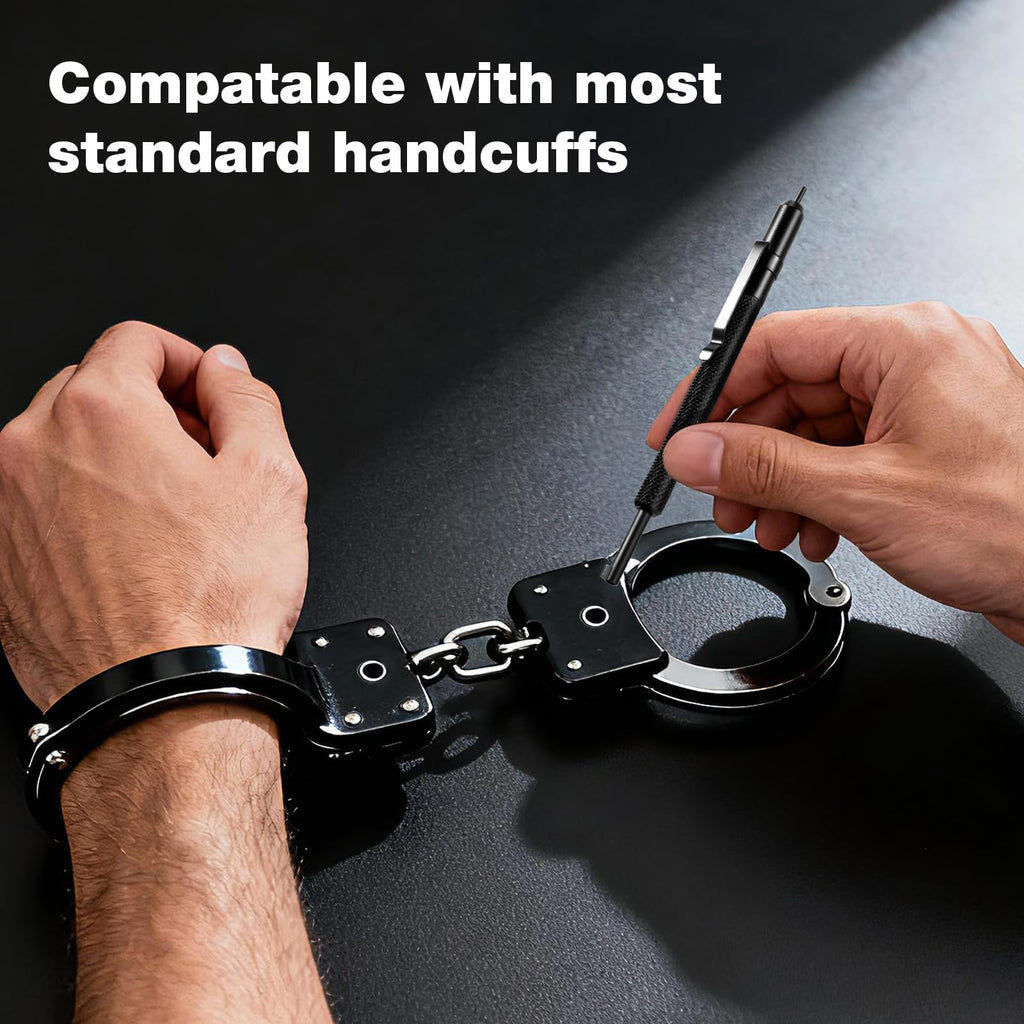 ESENHARBER Handcuff Key, Set of 3 Universal Durable Pocket Keychain Cuff Key, Different Sizes 5.1", 4.75" and 3.6" for Professional, Training & Emergency Use