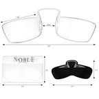 Noble Small Reading Glasses (3 Pack) - Rimless Readers with 3 Wallet Credit Card Holders and 1 Cell Phone Case - Pocket Magnifying Cheaters for Men and Women (+2.00)