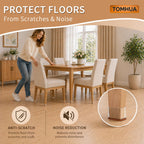 28Pcs Chair Leg Floor Protectors Rectangle for Hardwood Floors Silicone Caps Covers Felt Furniture Pads Clear Chair Sliders, Protect The Floor from Scratches(Fit:L 1.5"-2",W 0.75"-1")