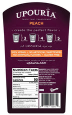 Upouria Coffee & Tea Syrup Variety Pack, Raspberry, Mango, and Peach Flavoring, 100% Vegan, Gluten-Free, Kosher, 750 mL Bottles with 3 - Coffee Syrup Pumps