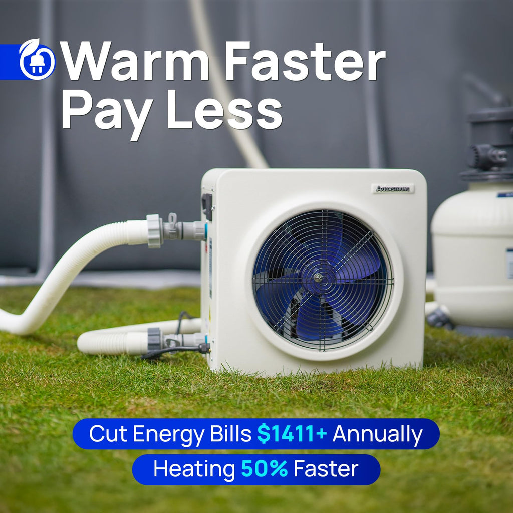 AQUASTRONG Swimming Pool Heat Pump,Electric Pool Heater for Above Ground and Inground Pool,Heating and Cooling Pool Heater Pools Up to, 5000 Gallons