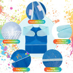 Bouiexye 6 Pack Kids Art Smocks Water-Resistant Toddler Paint Smocks Kids Painting Aprons with Long Sleeve 3 Pockets for Age 2-8 Years, Art Craft, Painting, Baking, Cooking (6 Colors)