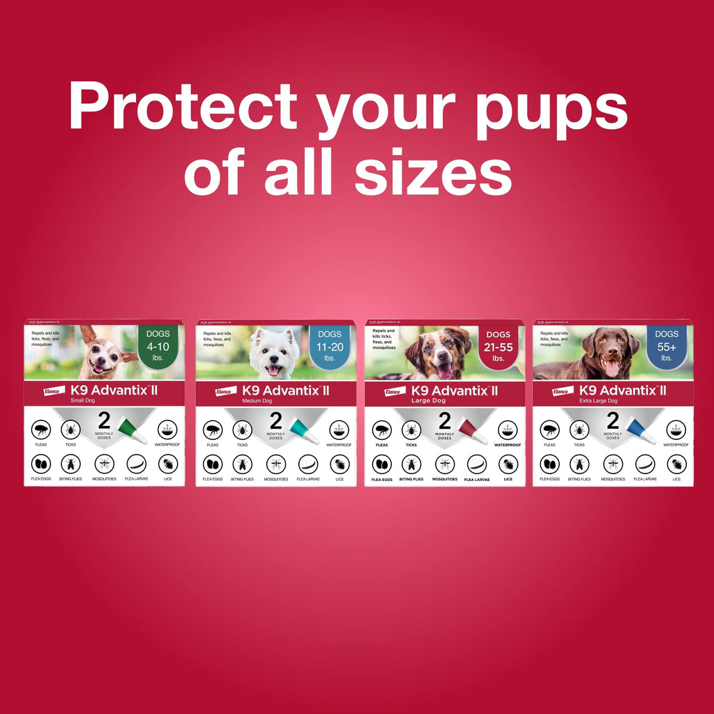 K9 Advantix II Flea & Tick Topical for Medium Dogs 11–20 lbs., 2ct