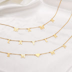 TRANGEL Multiple Initial Necklaces for Women,Custom Name Necklace Personalized,18K Gold Plated Choker Name Necklace Dainty Customize Letter Necklace for Girls