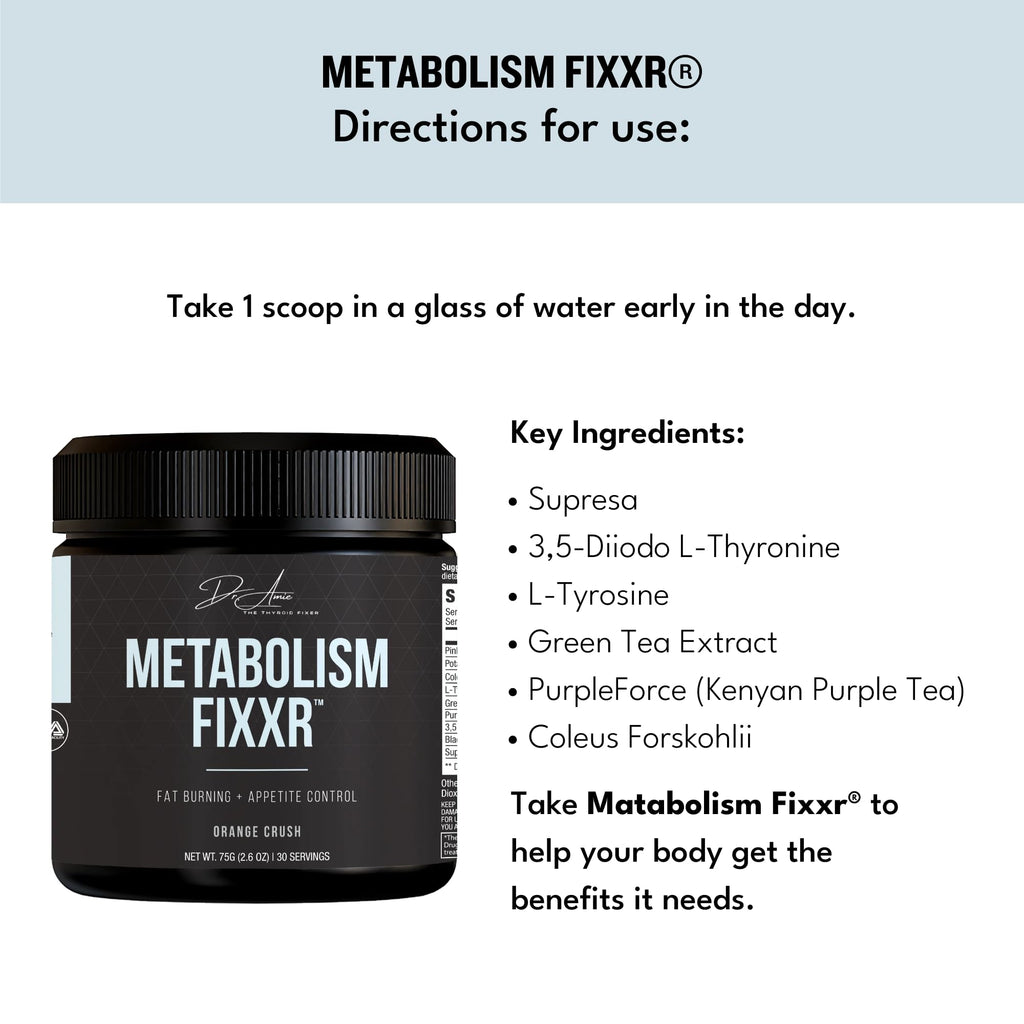 Fixxr Metabolism Support by Dr. Amie | Orange Crush Flavor | 30 Servings